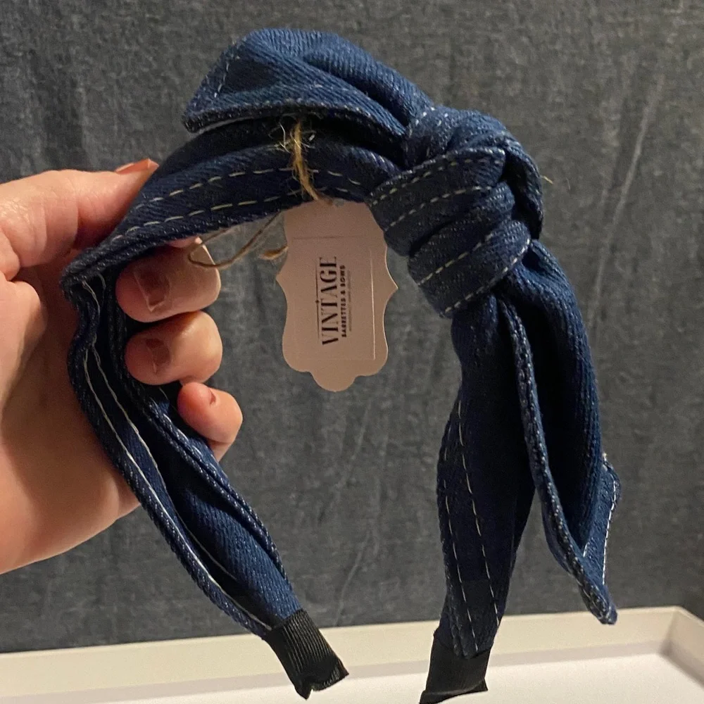 Vintage Denim and Americana Kids Hair Accessory Set